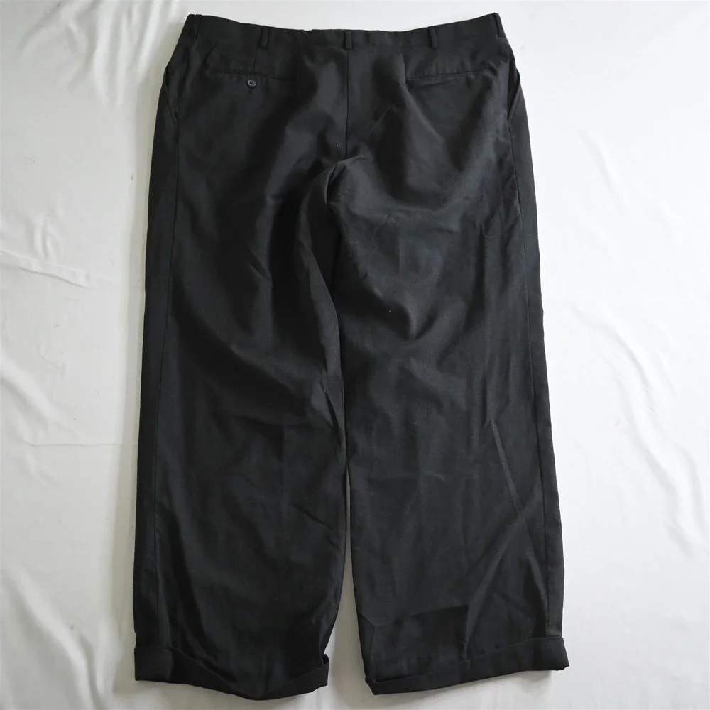 Jos A‎ Bank 40x29 Gray 100% Wool Pleated Cuffed Mens Dress Pants